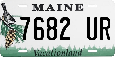 ME license plate 7682UR