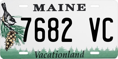 ME license plate 7682VC