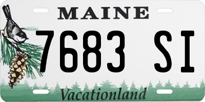 ME license plate 7683SI