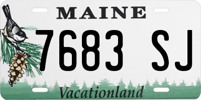 ME license plate 7683SJ