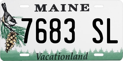 ME license plate 7683SL