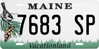 ME license plate 7683SP