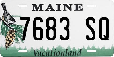 ME license plate 7683SQ