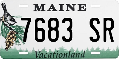 ME license plate 7683SR