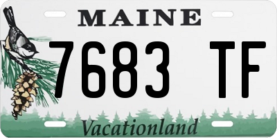 ME license plate 7683TF