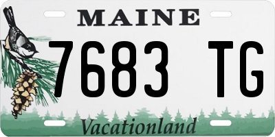 ME license plate 7683TG
