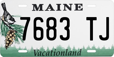 ME license plate 7683TJ