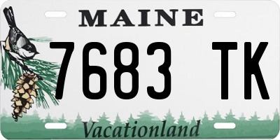 ME license plate 7683TK