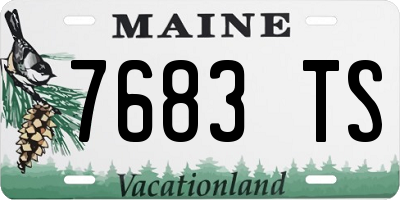 ME license plate 7683TS