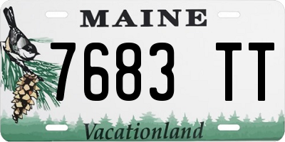ME license plate 7683TT