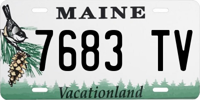 ME license plate 7683TV