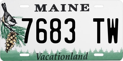 ME license plate 7683TW