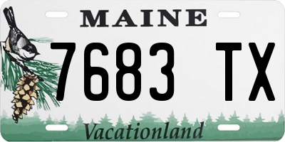 ME license plate 7683TX