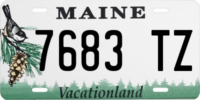 ME license plate 7683TZ