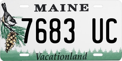 ME license plate 7683UC