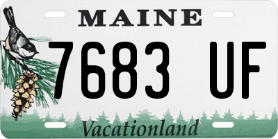 ME license plate 7683UF