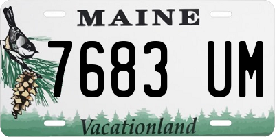 ME license plate 7683UM