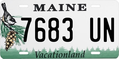 ME license plate 7683UN