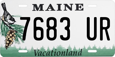 ME license plate 7683UR