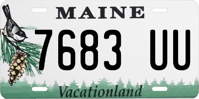 ME license plate 7683UU