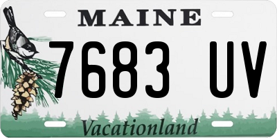 ME license plate 7683UV