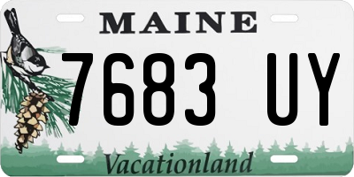 ME license plate 7683UY