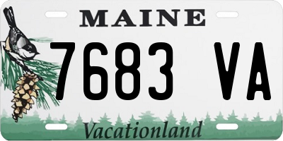 ME license plate 7683VA