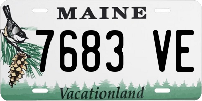 ME license plate 7683VE