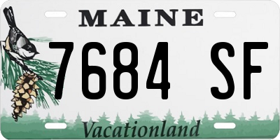 ME license plate 7684SF