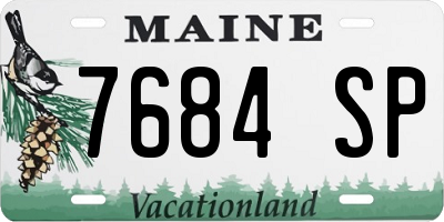 ME license plate 7684SP