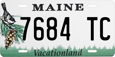 ME license plate 7684TC