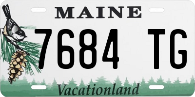 ME license plate 7684TG