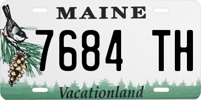 ME license plate 7684TH