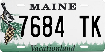ME license plate 7684TK