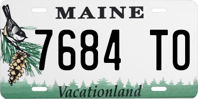 ME license plate 7684TO