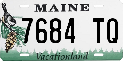 ME license plate 7684TQ