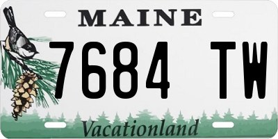 ME license plate 7684TW