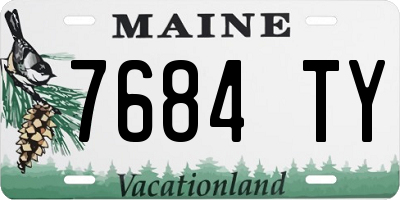 ME license plate 7684TY