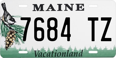 ME license plate 7684TZ