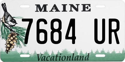 ME license plate 7684UR