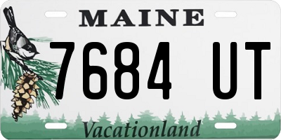 ME license plate 7684UT