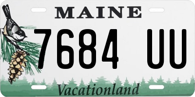 ME license plate 7684UU