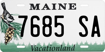 ME license plate 7685SA