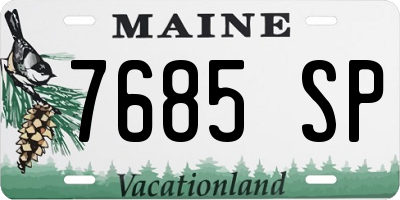 ME license plate 7685SP