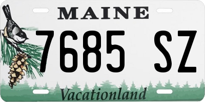 ME license plate 7685SZ