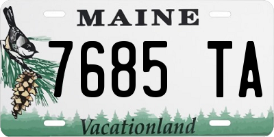 ME license plate 7685TA