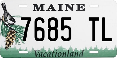 ME license plate 7685TL