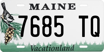 ME license plate 7685TQ