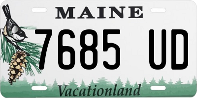 ME license plate 7685UD