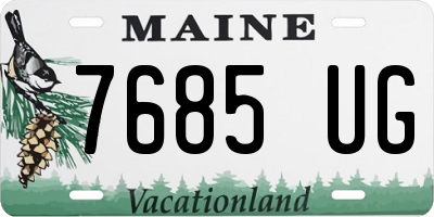 ME license plate 7685UG